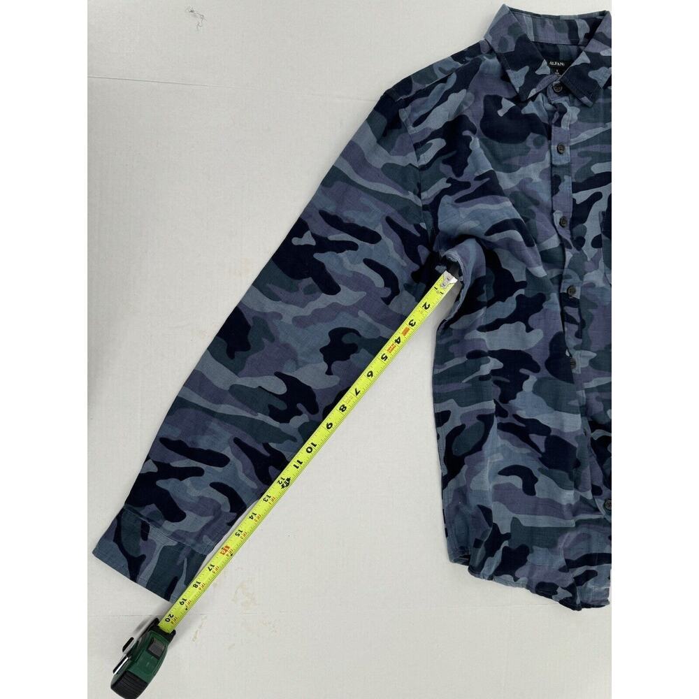 Alfani Men’s Shirt Sz S Camouflage Blue Button Front Pocket NWT​ - Picture 14 of 15